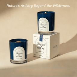 Zooly Thick-Bottom Cup Scented Candle - Breath of Nature, Sea Breeze (Blue), 200G, 1PC - thumbnail 2