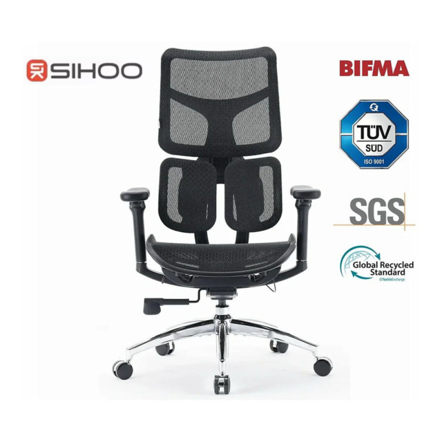 Sihoo Dora S100 Black Frame Black Mesh Ergonomic Office Chair - image 1