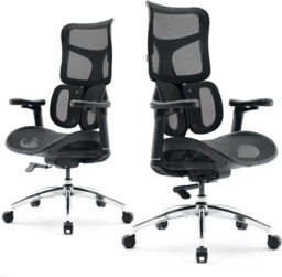 Sihoo Dora S100 Black Frame Black Mesh Ergonomic Office Chair - thumbnail 4