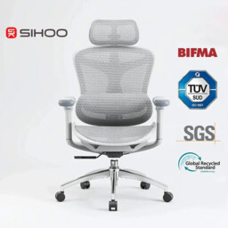 SIHOO Doro C300 Ergonomic Office Chair with Ultra Soft 3D Armrests, Dynamic Lumbar Support for Home Office Chair, Adjustable Backrest Desk Chair (White) - thumbnail 1