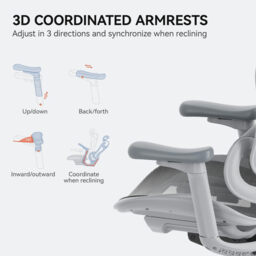 SIHOO Doro C300 Ergonomic Office Chair with Ultra Soft 3D Armrests, Dynamic Lumbar Support for Home Office Chair, Adjustable Backrest Desk Chair (White) - thumbnail 6