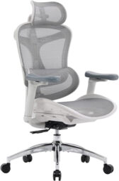 SIHOO Doro C300A Ergonomic Office Chair with Ultra Soft 3D Armrests, Dynamic Lumbar Support for Home Office Chair, Adjustable BackrestDesk Chair (White)