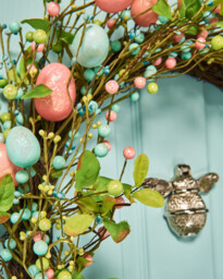 Spring Artificial Wreath Easter Egg Blue/Pink - thumbnail 2