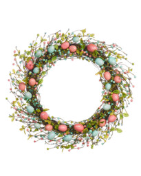 Spring Artificial Wreath Easter Egg Blue/Pink - thumbnail 3