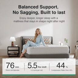 Novilla Nova Mattress Hybrid Essential Pocket Sprung Mattress with Breathable Layers, 20cm Thick Cool Touch Cover & Oeko-Tex Certified Fabric, 90x190cm - thumbnail 3