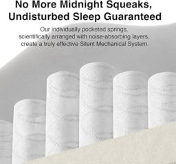 Novilla Nova Mattress Hybrid Essential Pocket Sprung Mattress with Breathable Layers, 20cm Thick Cool Touch Cover & Oeko-Tex Certified Fabric, 90x190cm - thumbnail 7