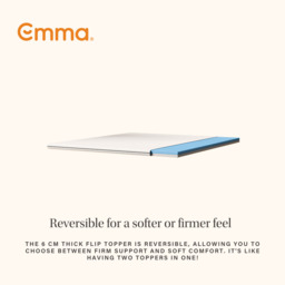 Emma Mattress Topper Original Airgocell & HRX Foam Reversible 6cm Height King - thumbnail 3