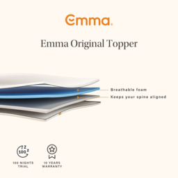 Emma Mattress Topper Original Airgocell & HRX Foam Reversible 6cm Height King - thumbnail 1