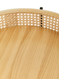Interiors by Premier Side Table Depok Round Rattan/Black - thumbnail 4