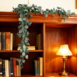 Wei‘s Moment 2Pcs 6.5Ft Artificial Eucalyptus Garland with Willow Leaves Fake Hanging Greenery Vines Table Runner Garland for Wedding Backdrop Arch Wall Decor - thumbnail 2