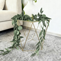 Wei‘s Moment 2Pcs 6.5Ft Artificial Eucalyptus Garland with Willow Leaves Fake Hanging Greenery Vines Table Runner Garland for Wedding Backdrop Arch Wall Decor - thumbnail 5