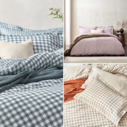 Yard Duvet Cover Set Barton Check 100% Cotton Berry Double - thumbnail 4