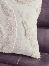 Bosie Cushion Ozella Textured Cream Square 50x50cm - thumbnail 4