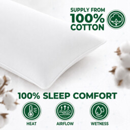 DWONFOCUS Classic Design White 100% Feather Pillows with 100% Cotton Cover,1000g Feather Filling Sleeping Bed Pillows,Standard Soft Pillow Inserts 48x74cm Set of 2, Oeko-Tex Certified, Hypoallergenic,RDS Certified for Animal Welfare - thumbnail 2