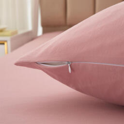 Meeallhome  Washed Brushed Duvet Cover Set 230*220cm/50*75cm*2  Beige pink - thumbnail 2