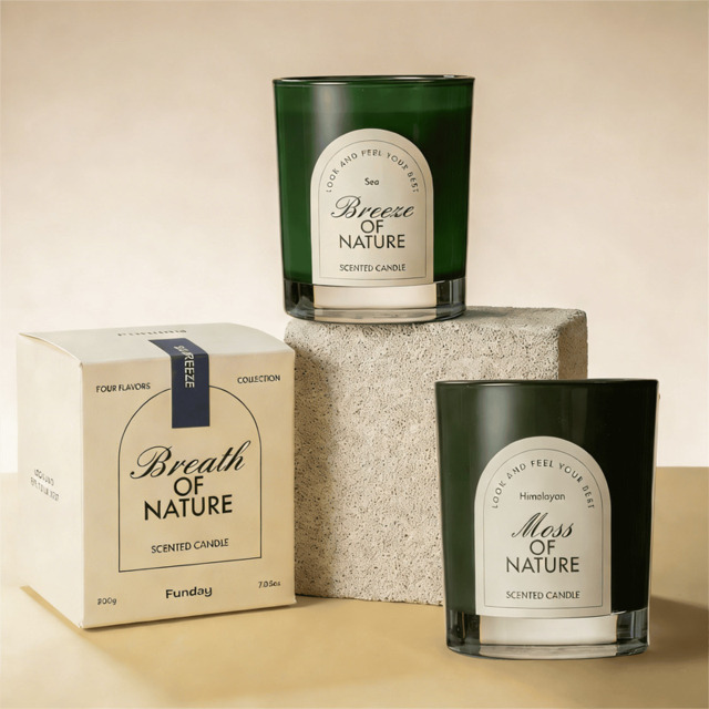 Zooly Thick-Bottom Cup Scented Candle - Breath of Nature, Himalayan Moss (Green), 200G, 1PC - image 1