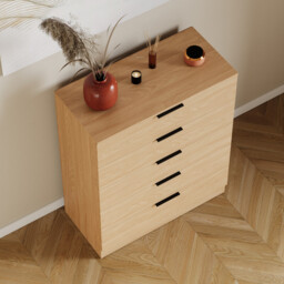 Vida Designs Drawer Chest Trega 5 Drawers Pine - thumbnail 3