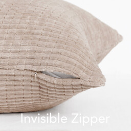 Deconovo Velvet cushion cover beige color 50*50cm 1pc - thumbnail 5