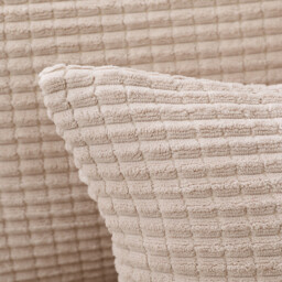 Deconovo Velvet cushion cover beige color 50*50cm 1pc - thumbnail 6