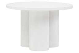 Fifty Five South Coffee Table Walsa Pillar Base Solid Mango Wood Whitewash - thumbnail 5