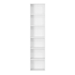 Ochama Bookshelf with 6 Shelves, Bookcase, for Home Office, Bedroom, Living Room, Study, White - thumbnail 1