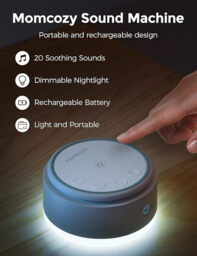 Momcozy Baby Sleep Soother - Portable Rechargeable White Noise Machine - 20 Sleep Sounds with Nursery Night Light - Travel Sleep Soother, Battery Powered - thumbnail 5