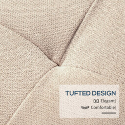 HOMCOM Ottoman Storage Classic Tufted Beige - thumbnail 5