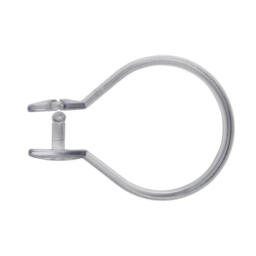 Croydex Shower Curtain Rings Button Type Chrome 12pcs - thumbnail 2