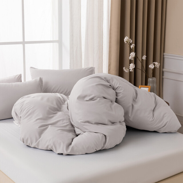 MENDALE Duvet Cover Set - Premium Bedding Set - 220*230 cm Duvet Cover with 75*50 cm Pillow Case - Soft Brushed Microfiber- Off-white & Khaki - image 1