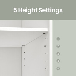 Ochama Storage Shelf Unit, Modern Bookcase with 4 Tiers, Bookshelf for Bedroom, Office, Living Room, White - thumbnail 6