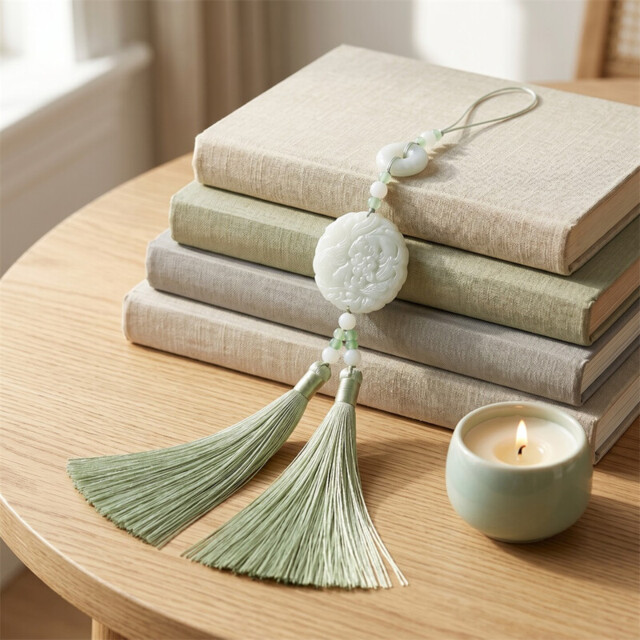 Huacan Green jade pendant - image 1