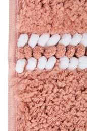 Maison by Premier Bath Mat Soak Microfibre Tufted Stripe Dusty Pink 40x60cm - thumbnail 3