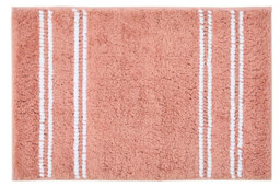 Maison by Premier Bath Mat Soak Microfibre Tufted Stripe Dusty Pink 40x60cm - thumbnail 1