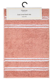Maison by Premier Bath Mat Soak Microfibre Tufted Stripe Dusty Pink 40x60cm - thumbnail 5