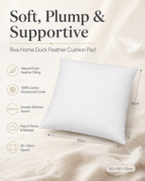 Riva Home Cushion Pad Duck Feather 50x50cm - thumbnail 4