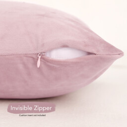 Deconovo Dutch Velvet cushion cover pink color 45*45cm 1pc - thumbnail 5