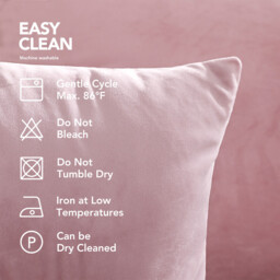 Deconovo Dutch Velvet cushion cover pink color 45*45cm 1pc - thumbnail 6