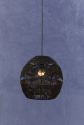 Interiors by Premier Pendant Light Jaya Woven Black - thumbnail 2