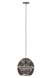 Interiors by Premier Pendant Light Jaya Woven Black - thumbnail 4