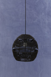 Interiors by Premier Pendant Light Jaya Woven Black - thumbnail 3