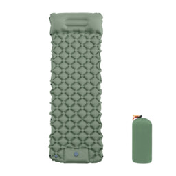 VXOYO Camping Sleeping Pad - Single Size 192x58 cm / 75.6x22.8 in Ultralight Inflatable Mat with Built-in Pillow and Foot Pump. Packed Size: 26x10 cm / 10.2x3.9 in - thumbnail 1