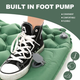 VXOYO Camping Sleeping Pad - Single Size 192x58 cm / 75.6x22.8 in Ultralight Inflatable Mat with Built-in Pillow and Foot Pump. Packed Size: 26x10 cm / 10.2x3.9 in - thumbnail 5