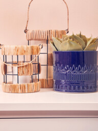 Interiors by Premier Lantern Kuta Woven Natural/Black Large - thumbnail 4