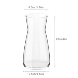 1pc 20cm Clear Glass Vase, Transparent Tulip Holder for Table Centerpieces, Living Room, Bedroom, Wedding Decor - thumbnail 3
