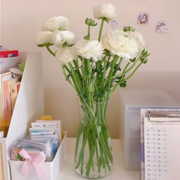 1pc 20cm Clear Glass Vase, Transparent Tulip Holder for Table Centerpieces, Living Room, Bedroom, Wedding Decor - thumbnail 6