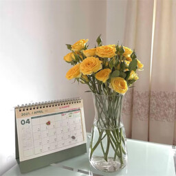 1pc 20cm Clear Glass Vase, Transparent Tulip Holder for Table Centerpieces, Living Room, Bedroom, Wedding Decor - thumbnail 1