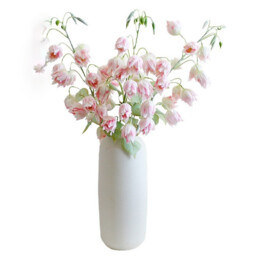 Yuejia 3Pcs 33in/84cmArtificial Bluebell Silk Flower Outdoors Fake Plants Faux Silk Flower, Large Artificial Lily of The Valley Wind Chime Orchid for Home Office Decoration, Dining Table Centerpiece（Pink） - thumbnail 6