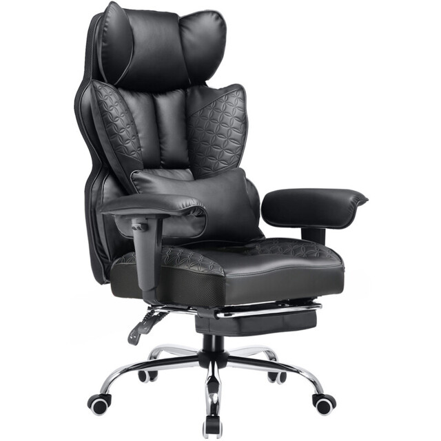 GTPLayer Big and Tall Office Chair Heavy Duty Executive Desk Chair with Footrest, Ergonomic High Back PU Leather Swivel Reclining Computer Chairs for Home - image 1