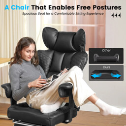 GTPLayer Big and Tall Office Chair Heavy Duty Executive Desk Chair with Footrest, Ergonomic High Back PU Leather Swivel Reclining Computer Chairs for Home - thumbnail 4