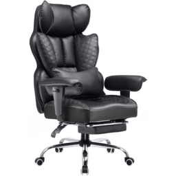 GTPLayer Big and Tall Office Chair Heavy Duty Executive Desk Chair with Footrest, Ergonomic High Back PU Leather Swivel Reclining Computer Chairs for Home - thumbnail 1